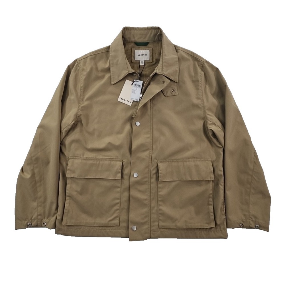 Industry Republic Clothing Full Zip Chore Barn Jacket Mens L Beige 50010063M NWT